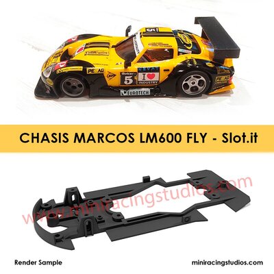 Chasis 3D Marcos Mantara LM600 de FLY / FLYSLOT compatible con Slot.it